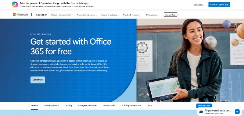 microsoft office 365 student free start