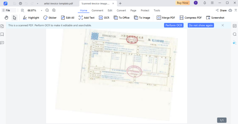 ocr a scanned pdf file via tenorshare pdnob step 2