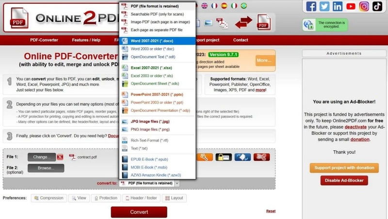 Online2pdf Step2