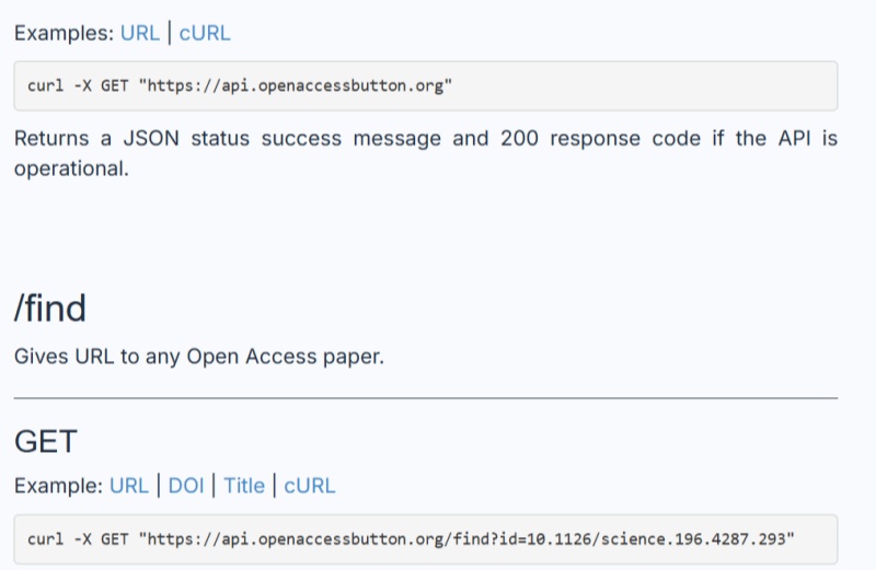 open access button api