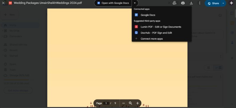 : open file google drive