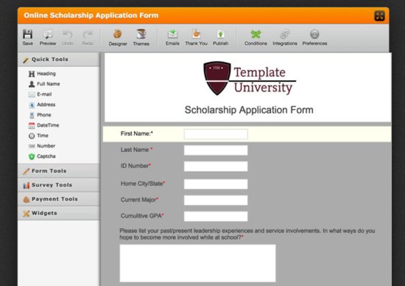 open jotform form builder