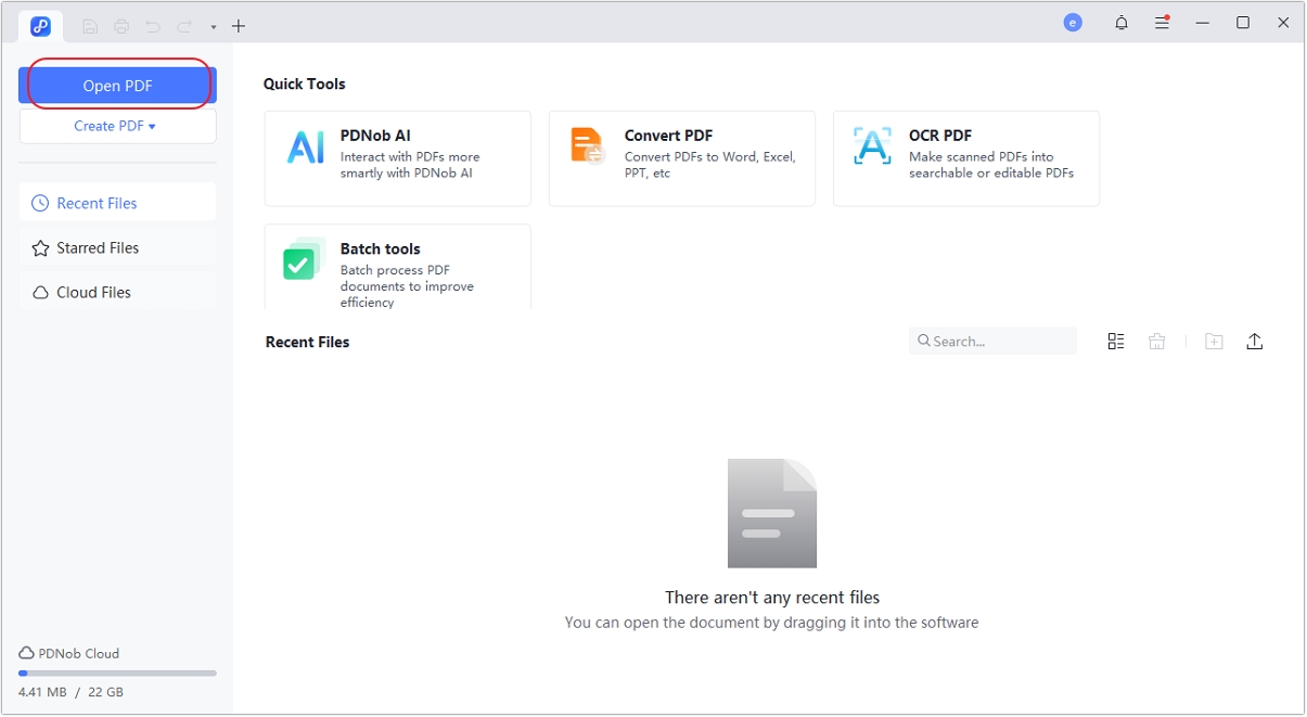 import the PDF document