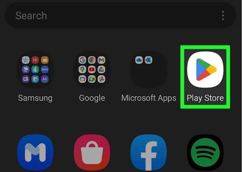 open the google play store