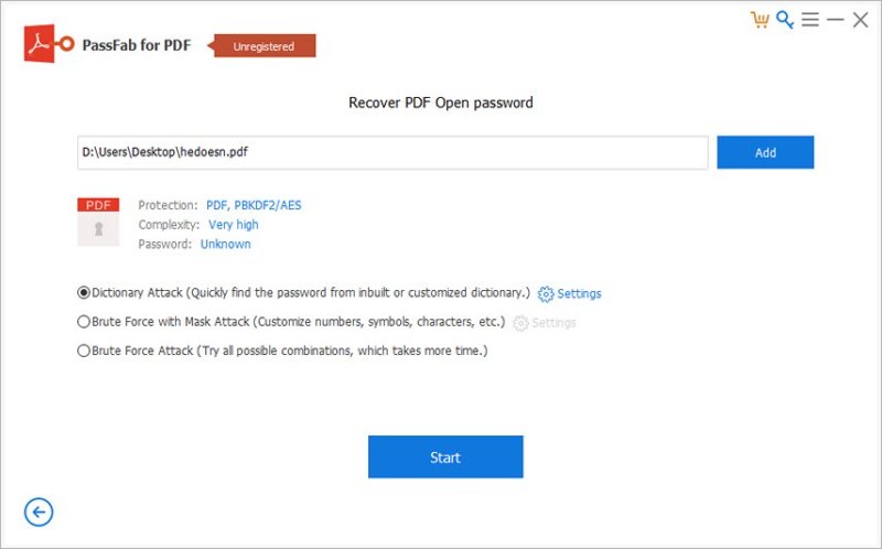 passfab for pdf recover pdf password