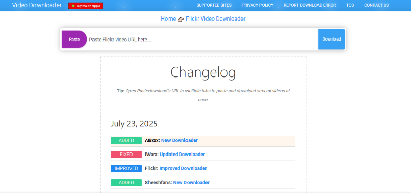 pastedownload flickr photostream downloader