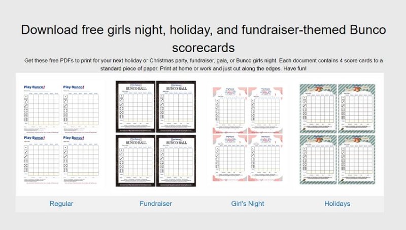pdf bunco score sheets of playbunco 