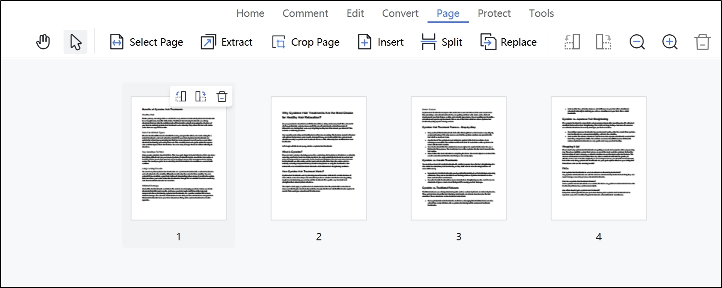 organize pdf pages