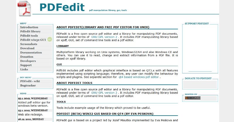 pdfedit open source pdf editor windows