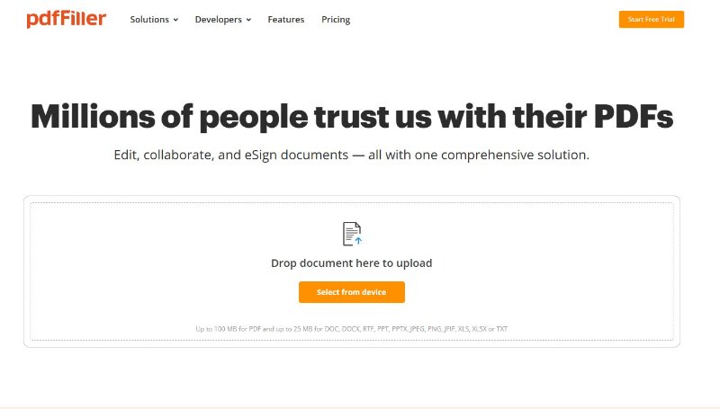  pdffiller as the pdf xchange alternative