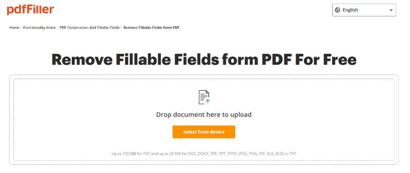 pdffiller remove fillable fields in pdf