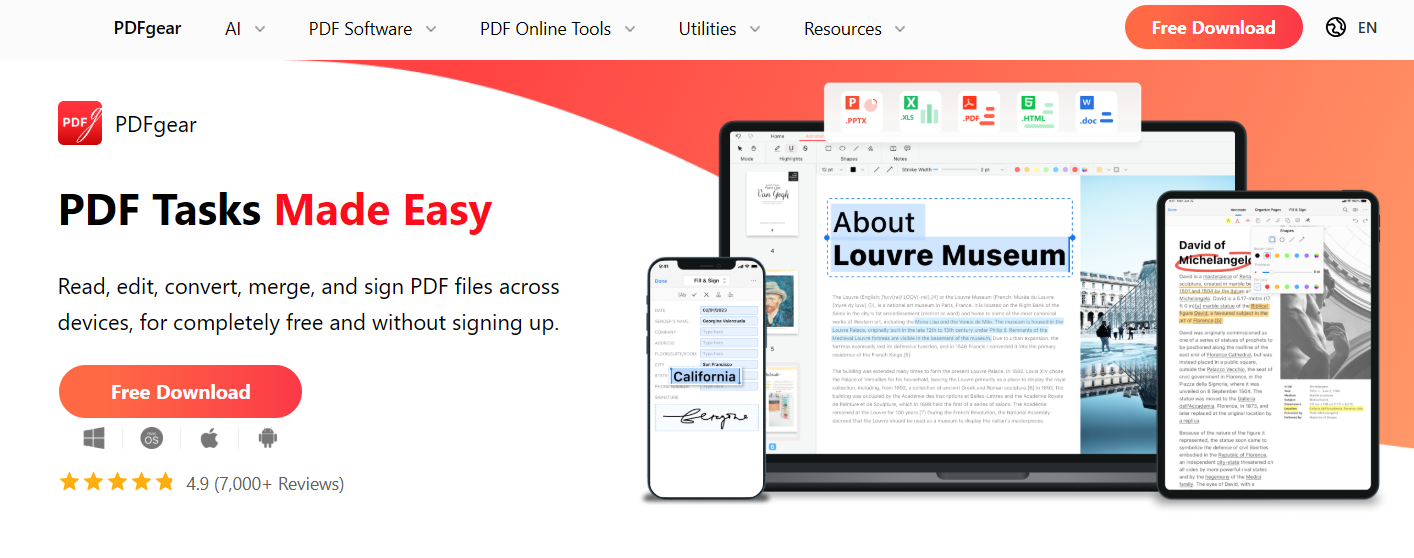 pdfgear best free pdf editor for windows 11 10