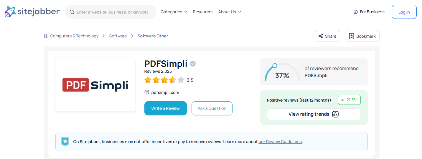 pdfsimpli review sitejabber