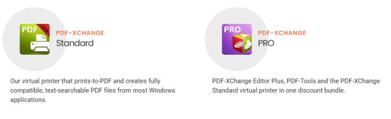 pdfxchange standard and plus