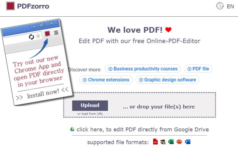 pdfzorro homepage