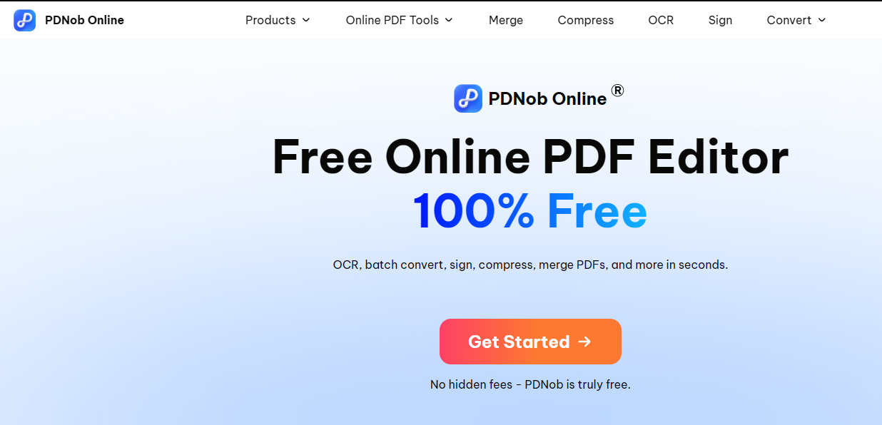 pdnob online free pdf editor for windows 11 10