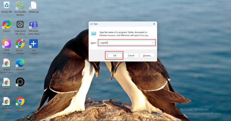 press windows and r to enter