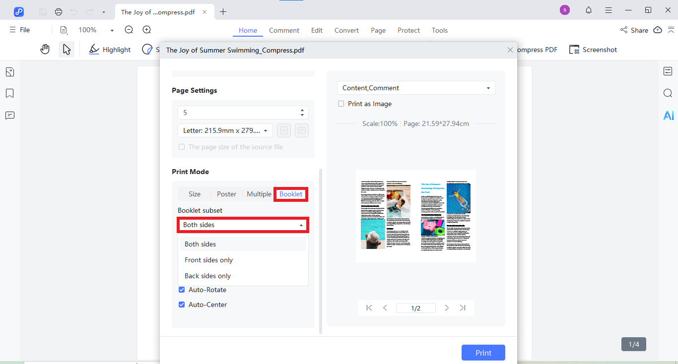 print both sides pdf