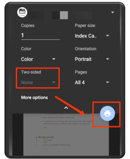 print double sided pdf on android