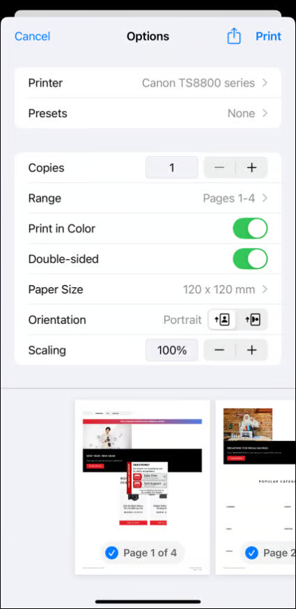 print double sided pdf on iphone
