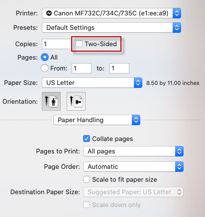 print front and back pdf mac
