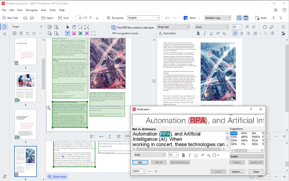 scanned pdf to word with abbyy finereader 