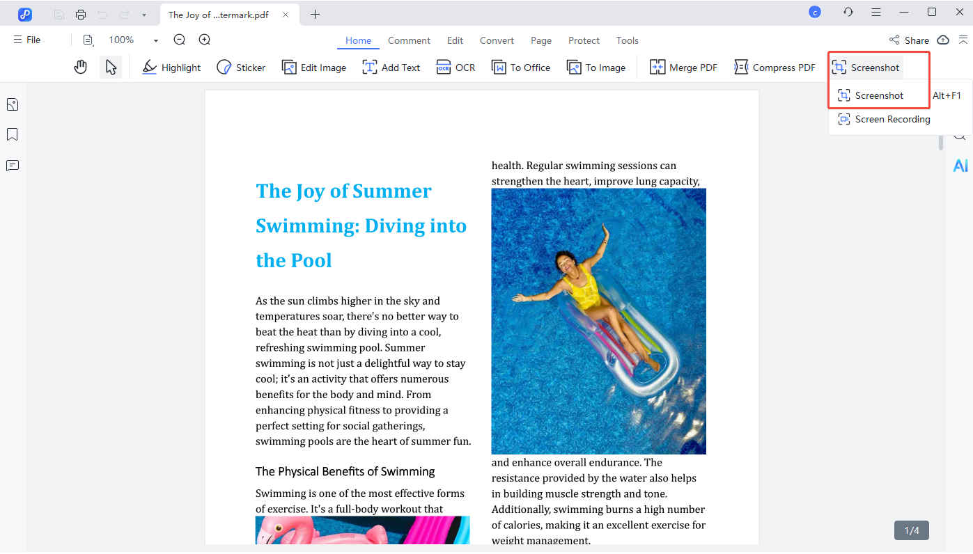 screenshot pdf in pdnob