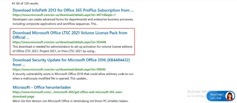 selecciona la versión de 32 bits o 64 bits de office 2021