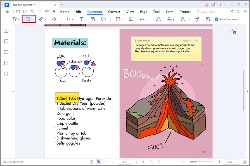 select the text you want to highlight