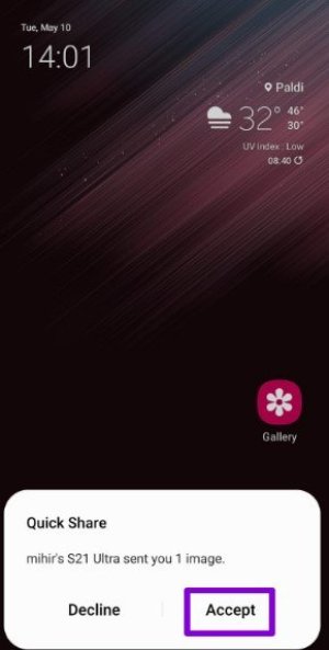 Dateien mit Quick Share senden