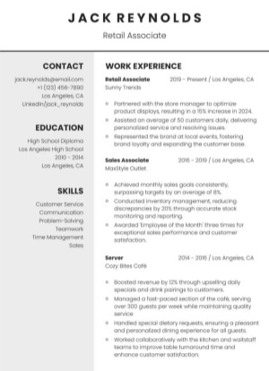 simple resume template 2