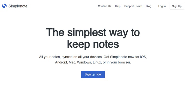 simplenote note taking apps for college students