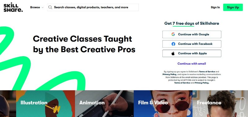 skillshare khan academy alternative