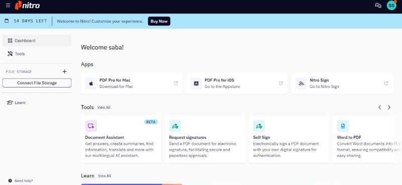 start nitro pdf editor free trial