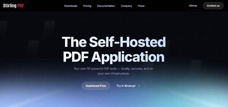 stirling pdf free open source pdf editor