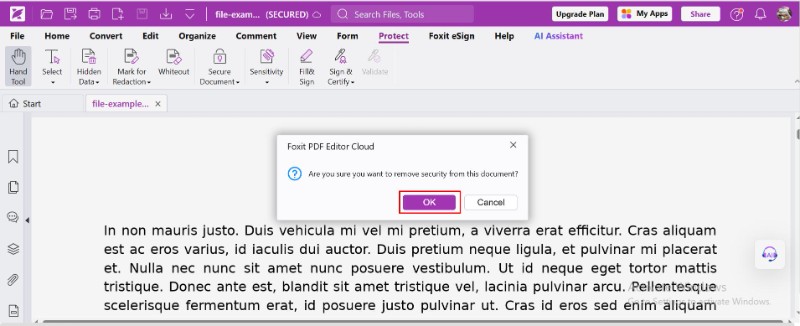take password off foxit