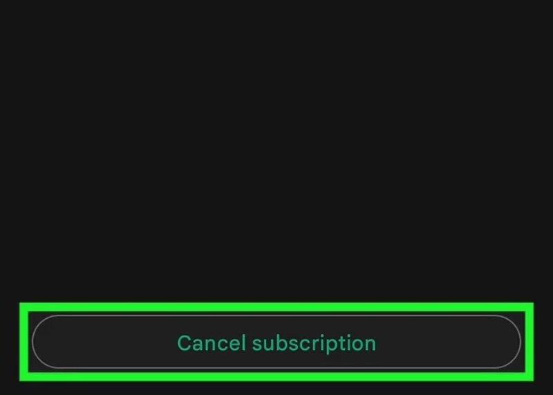 tap cancel subscription to canva pro