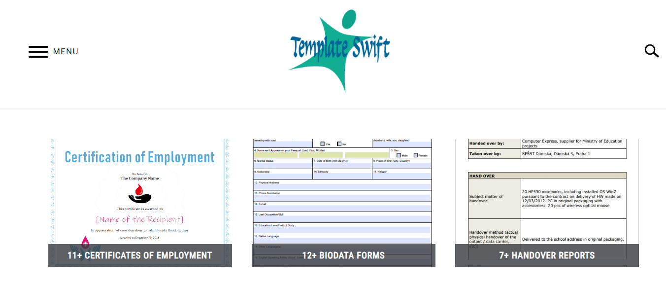 templateswift sample blank check template