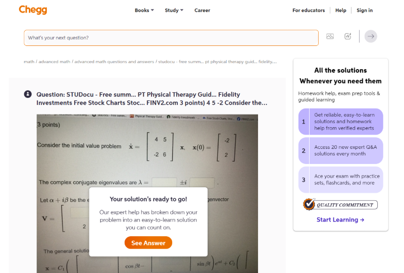 unlock chegg answers free