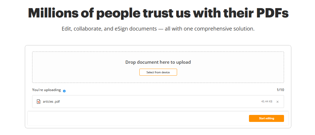 upload document pdffiller