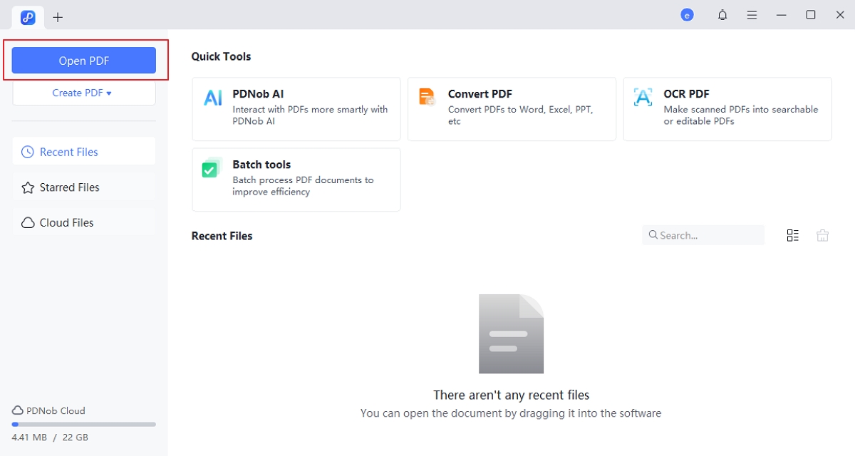 Upload your scanned PDF to PDNob