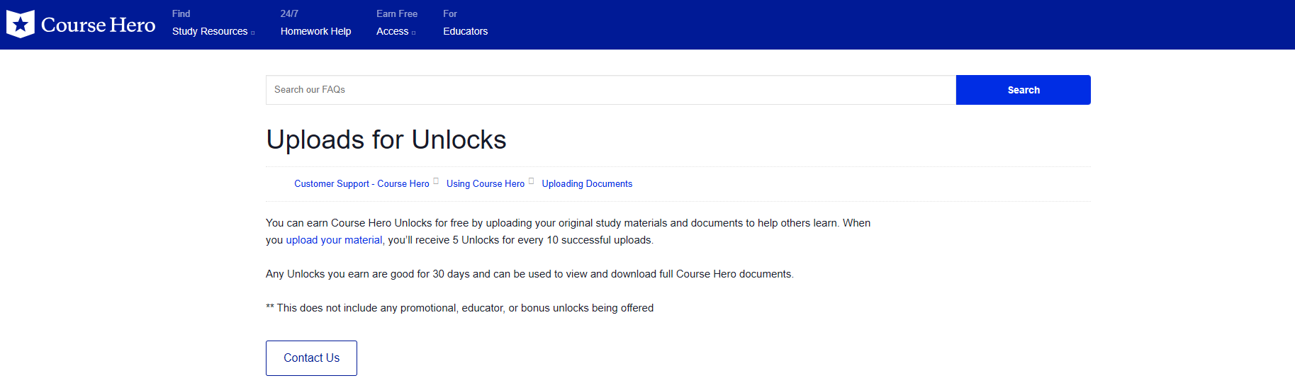 uploads for course hero unlocks