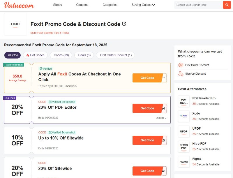 valuecom website for foxit discount voucher
