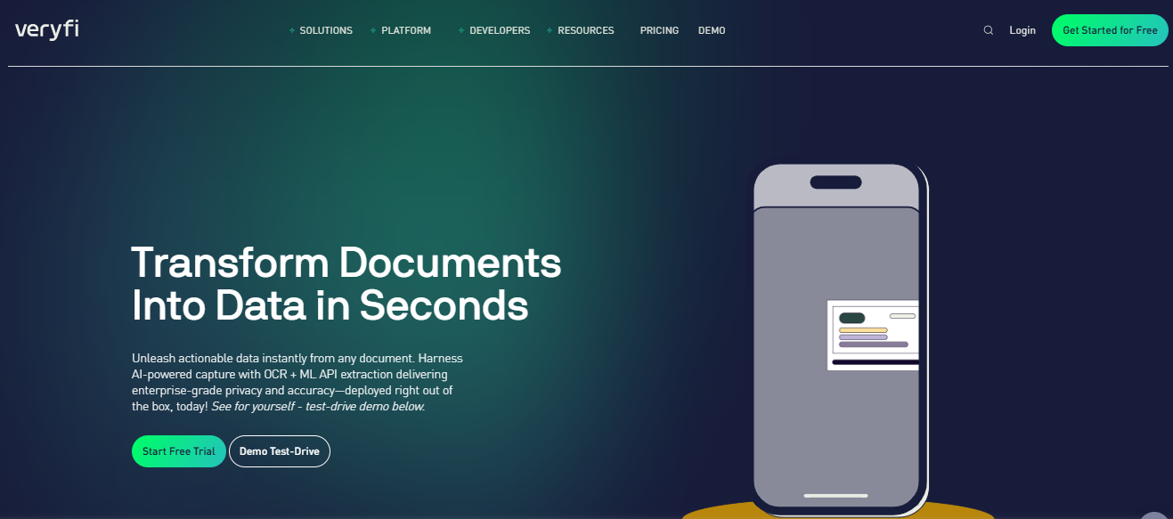 veryfi best ocr software for invoices
