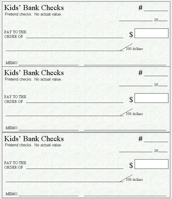 word blank check template