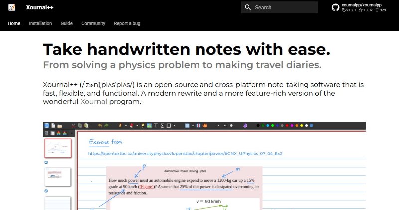 xournal++ edit pdf open source