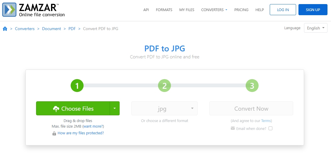 zamzar free online pdf to jpg converter mac