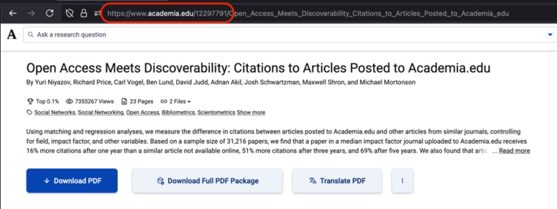 academia download pdf