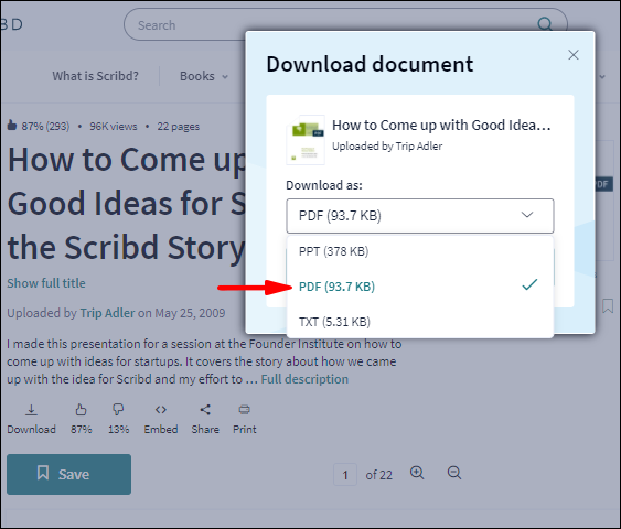 scribd download pdf