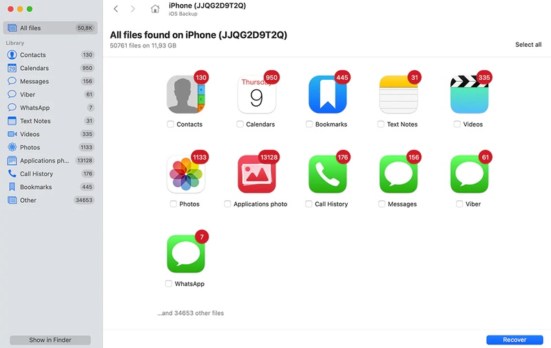 A Glimpse at Disk Drill Iphone Scanning and Preview Interface